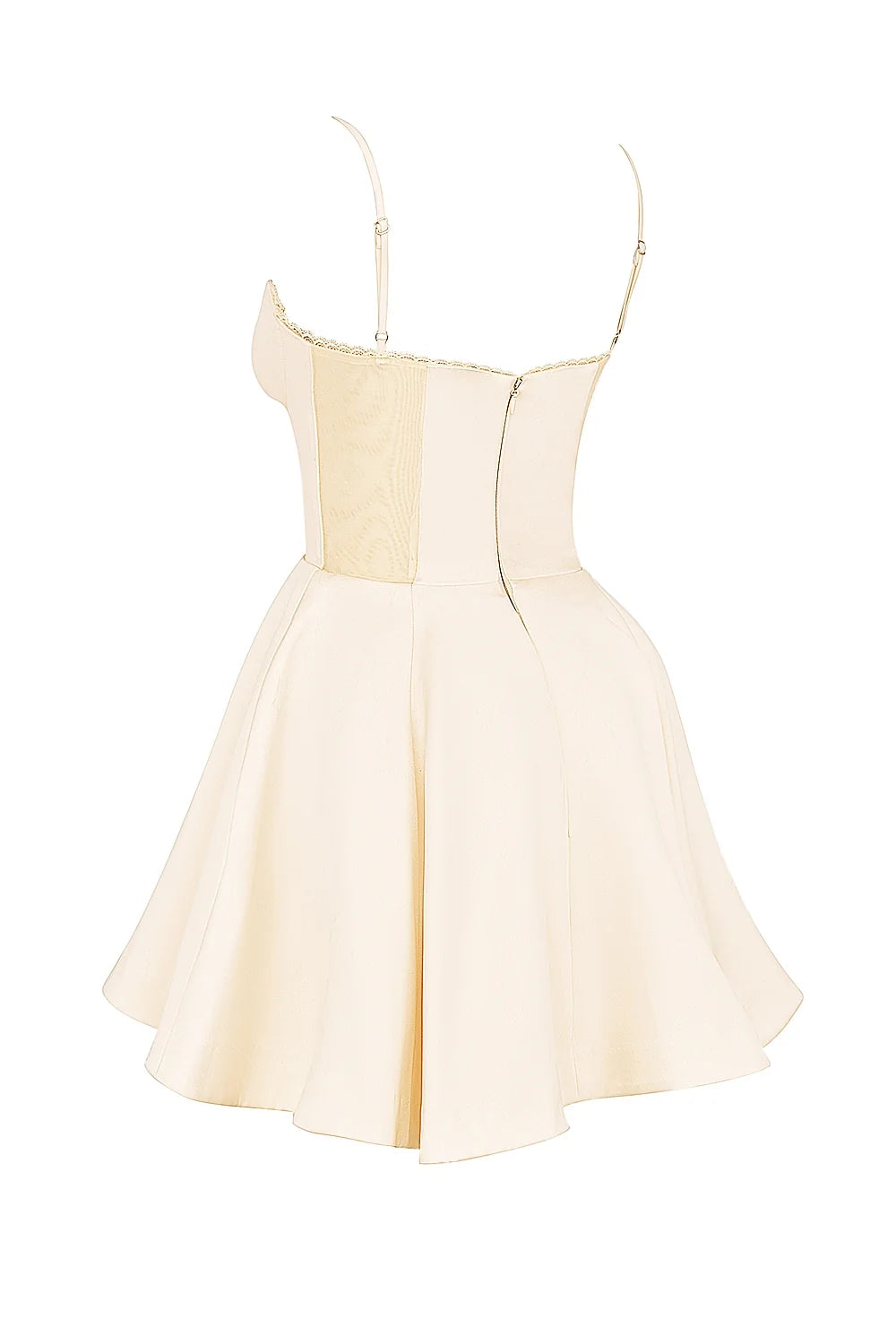 vintage cream tulle mini dress