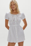Ivy Cotton Mini Dress White