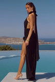 KESARI HIGH NECK MAXI DRESS BLACK