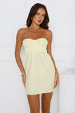Plisse Lovers Mini Dress Lemon