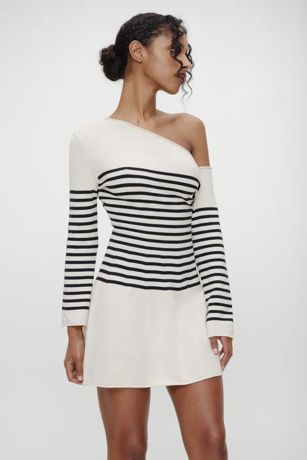 Boardwalk Off Shoulder Mini Dress Ivory