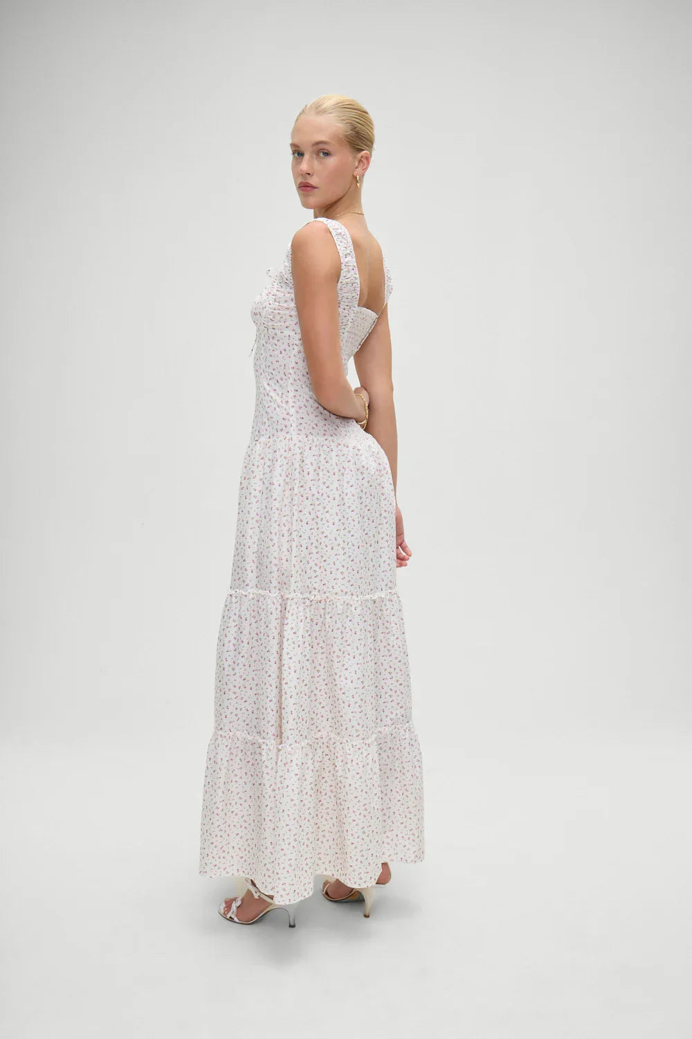 Christabelle Floral Ruffle Maxi Dress Tea Party