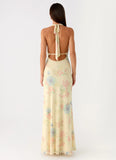 Tedder Halter Maxi Dress Spring Meadow