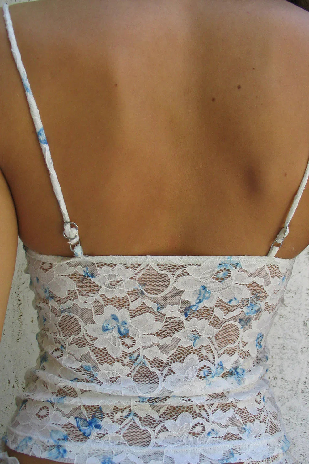 Cassie Lace Tank Glass Slipper