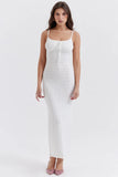 white knit maxi dress
