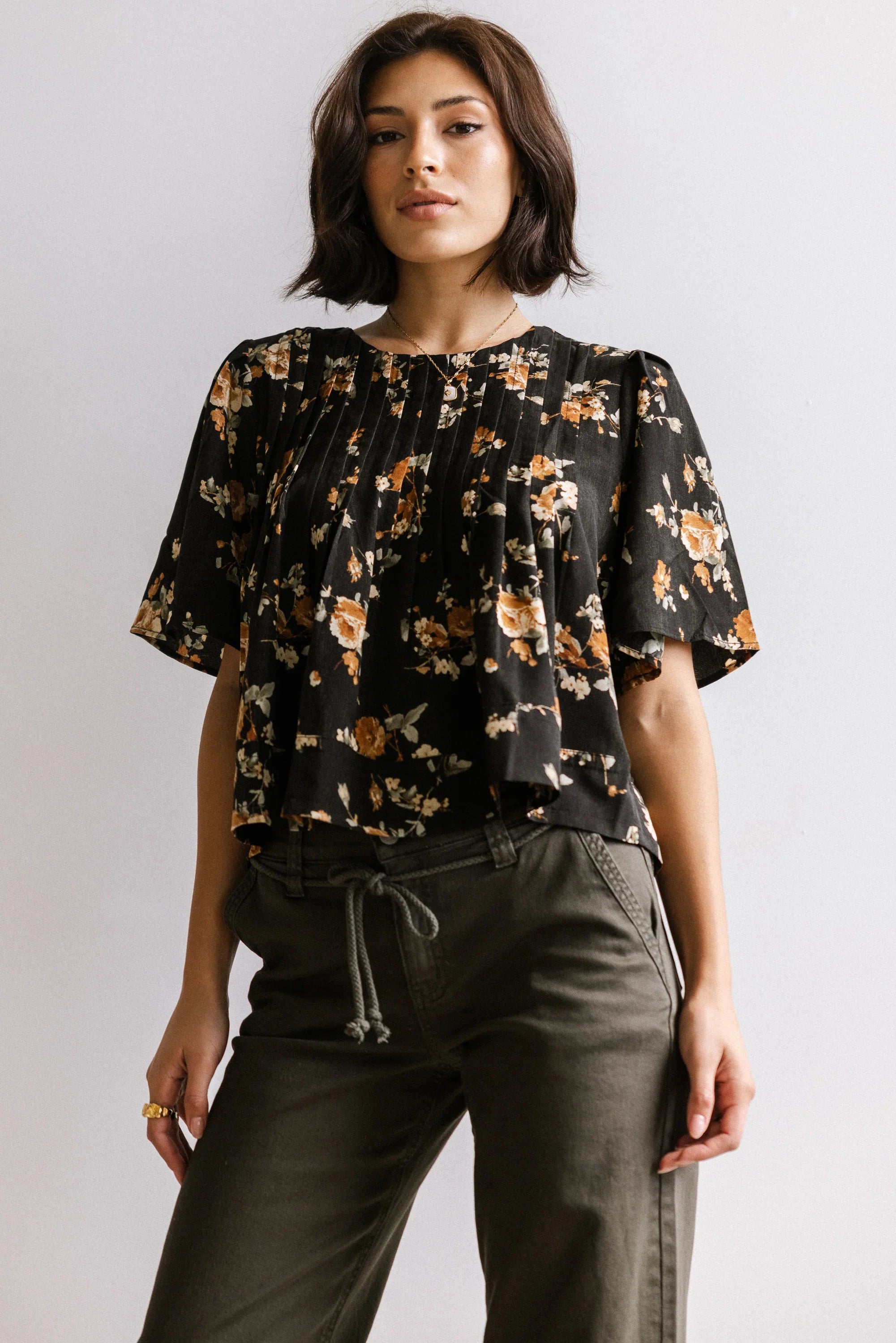 Rose Pleated Blouse
