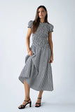 Opal Gingham Maxi Dress in Black