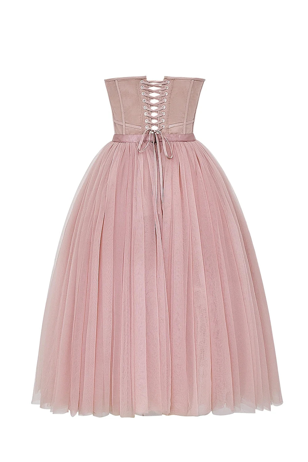 french rose tulle midi dress sale