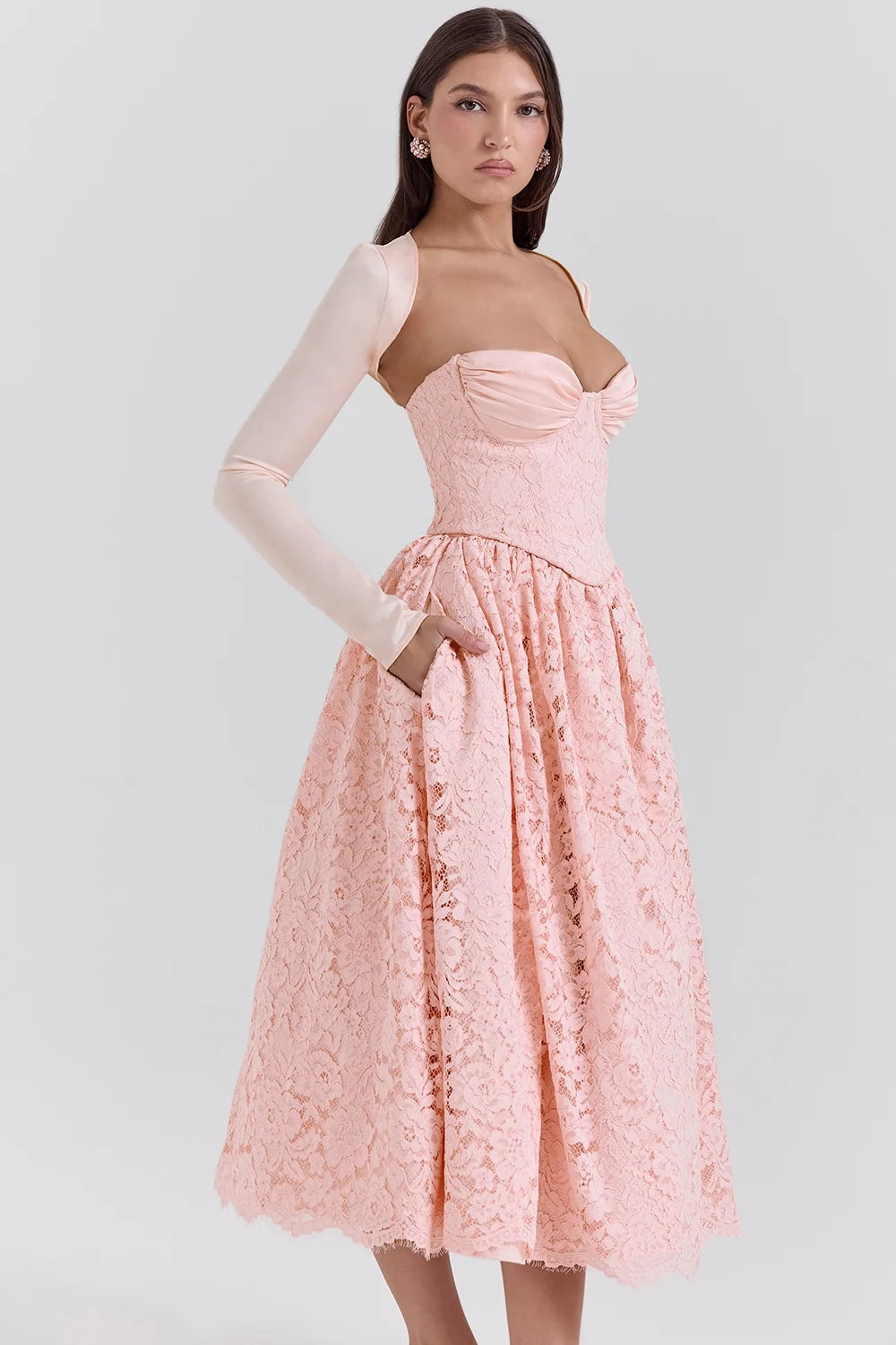 ballerina pink lace corset skirt and bolero sale