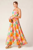 BON VOYAGE MAXI DRESS PINK ORANGE