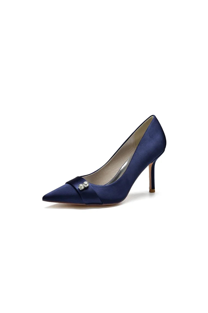 Pointed Toe Crystal High Heels Party Shoes