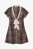 Manhattan Button Up Mini Dress Cheetah