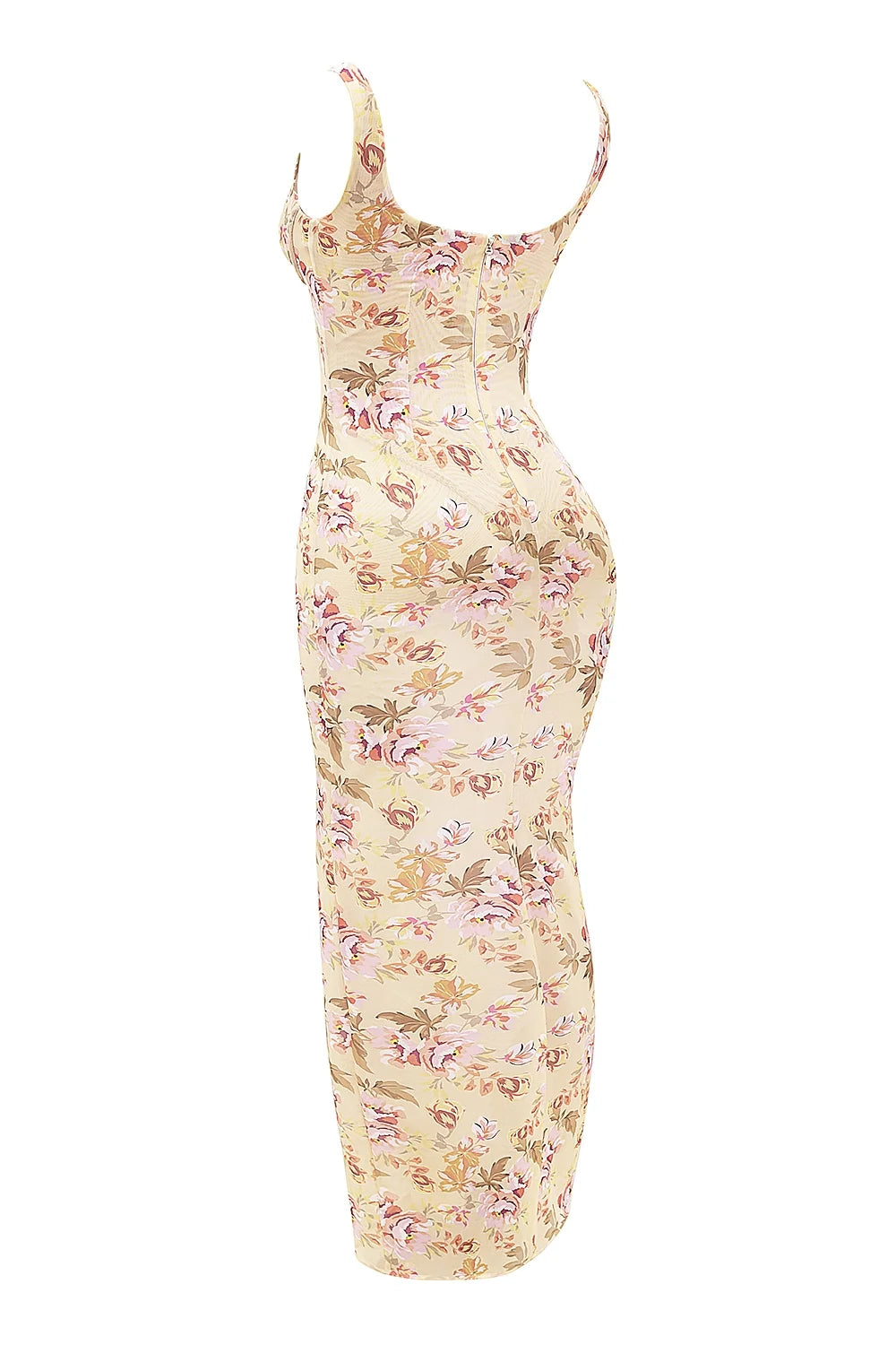 honeyflower print maxi dress