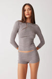 Providence Cloud Knit Mini Short Dark Pearl