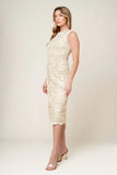 REBECCA LACE MIDI DRESS CREAM