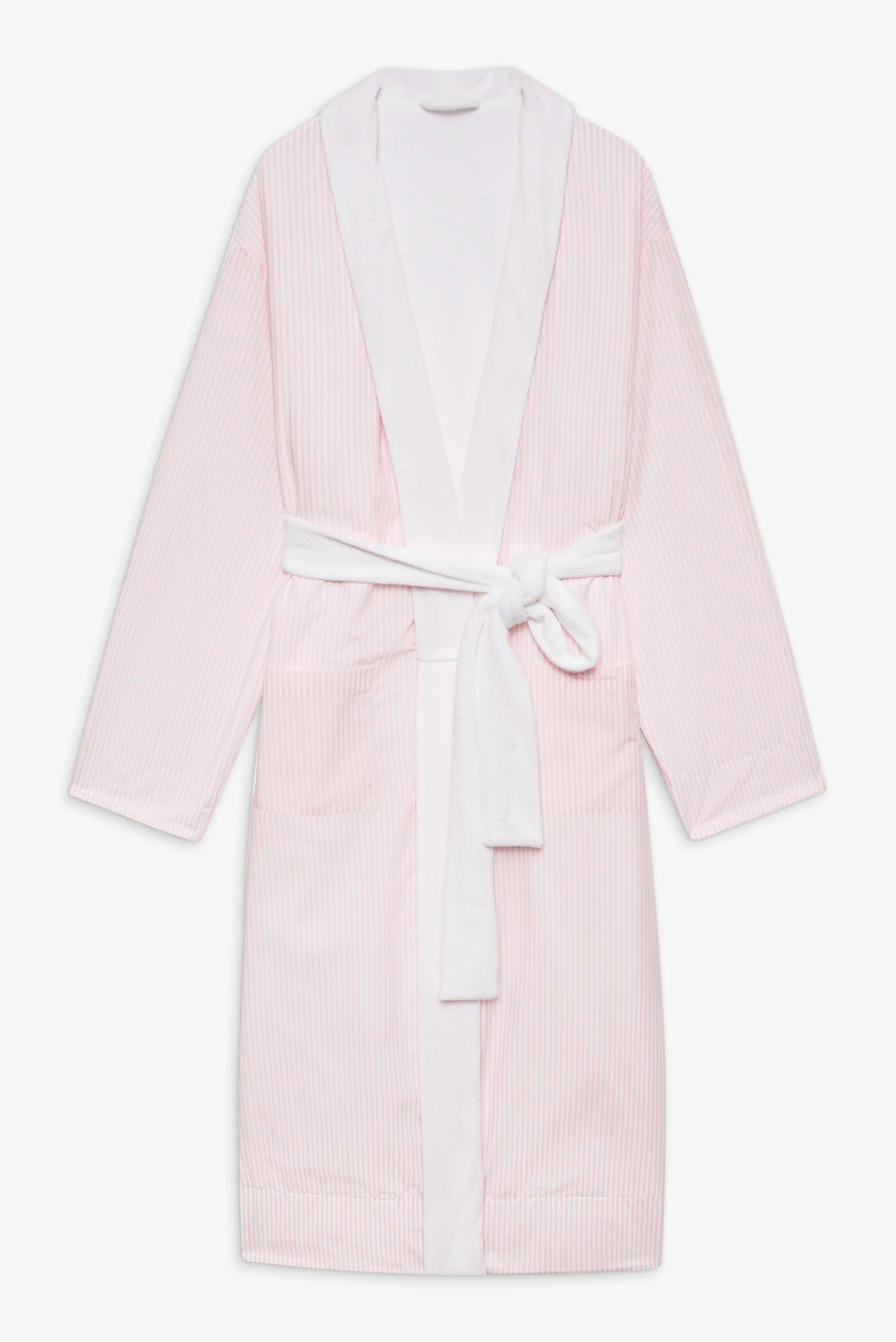 Chateau Terry Robe Pink Stripe