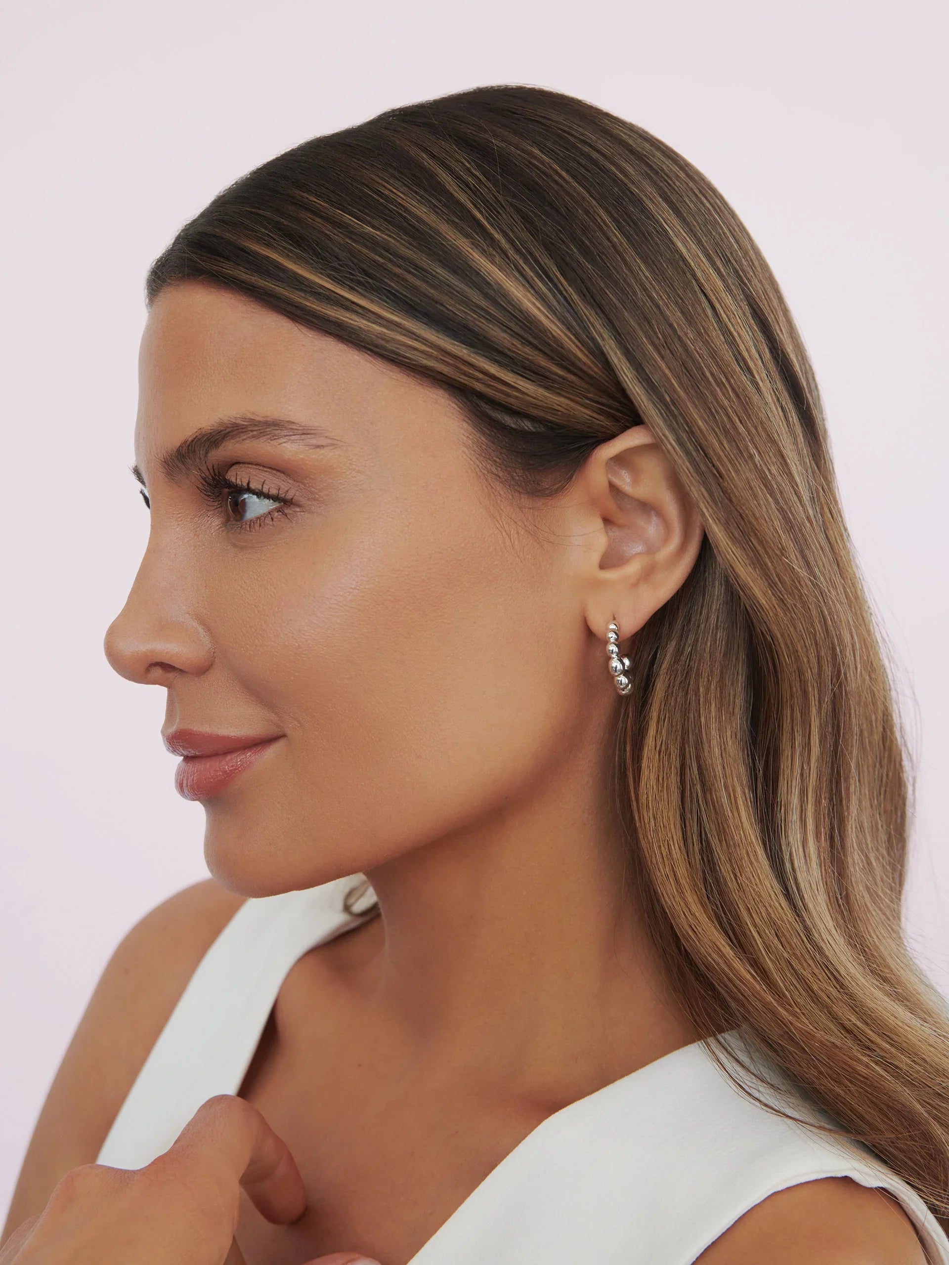 Bubble Huggie Hoop Earrings