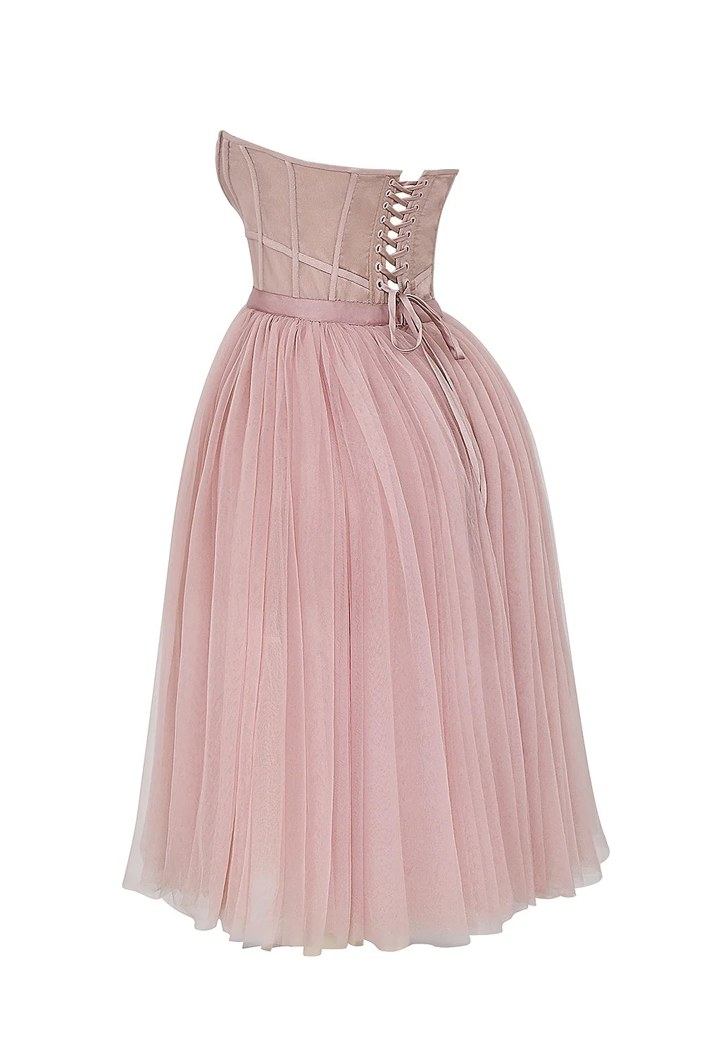 french rose tulle midi dress sale