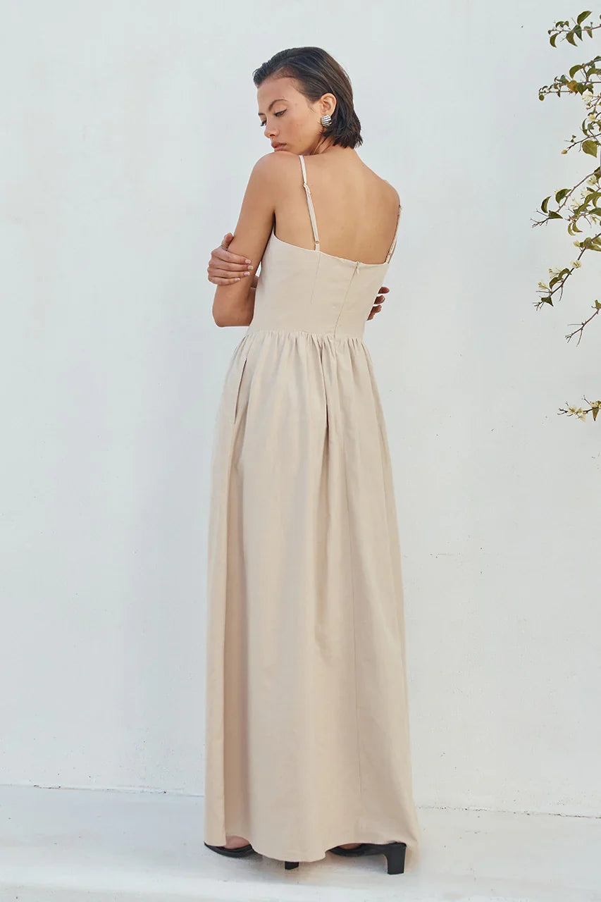 WINSLET MIDI DRESS SAND