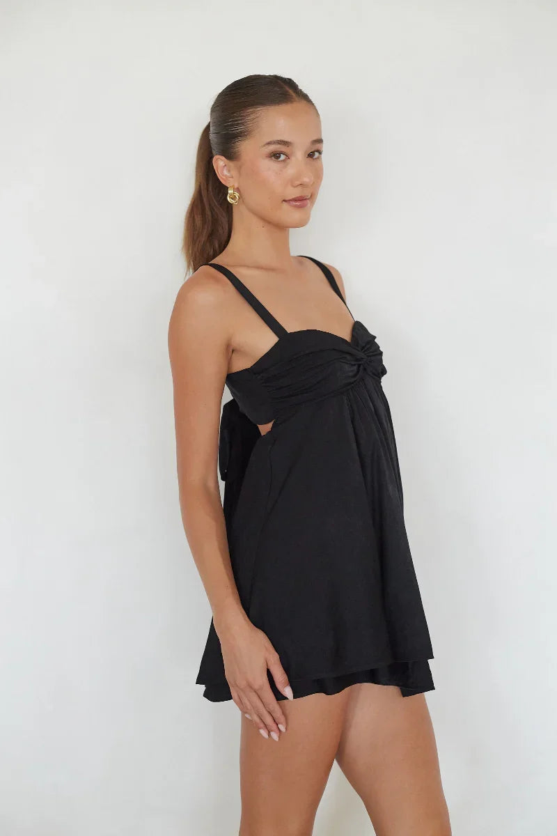 Suki Twist Babydoll Mini Dress
