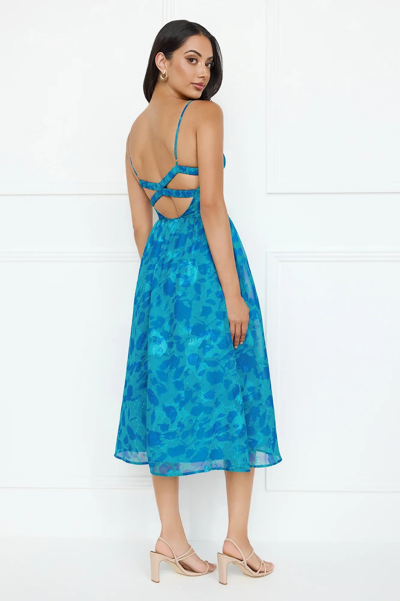Fresh Nectar Midi Dress Blue