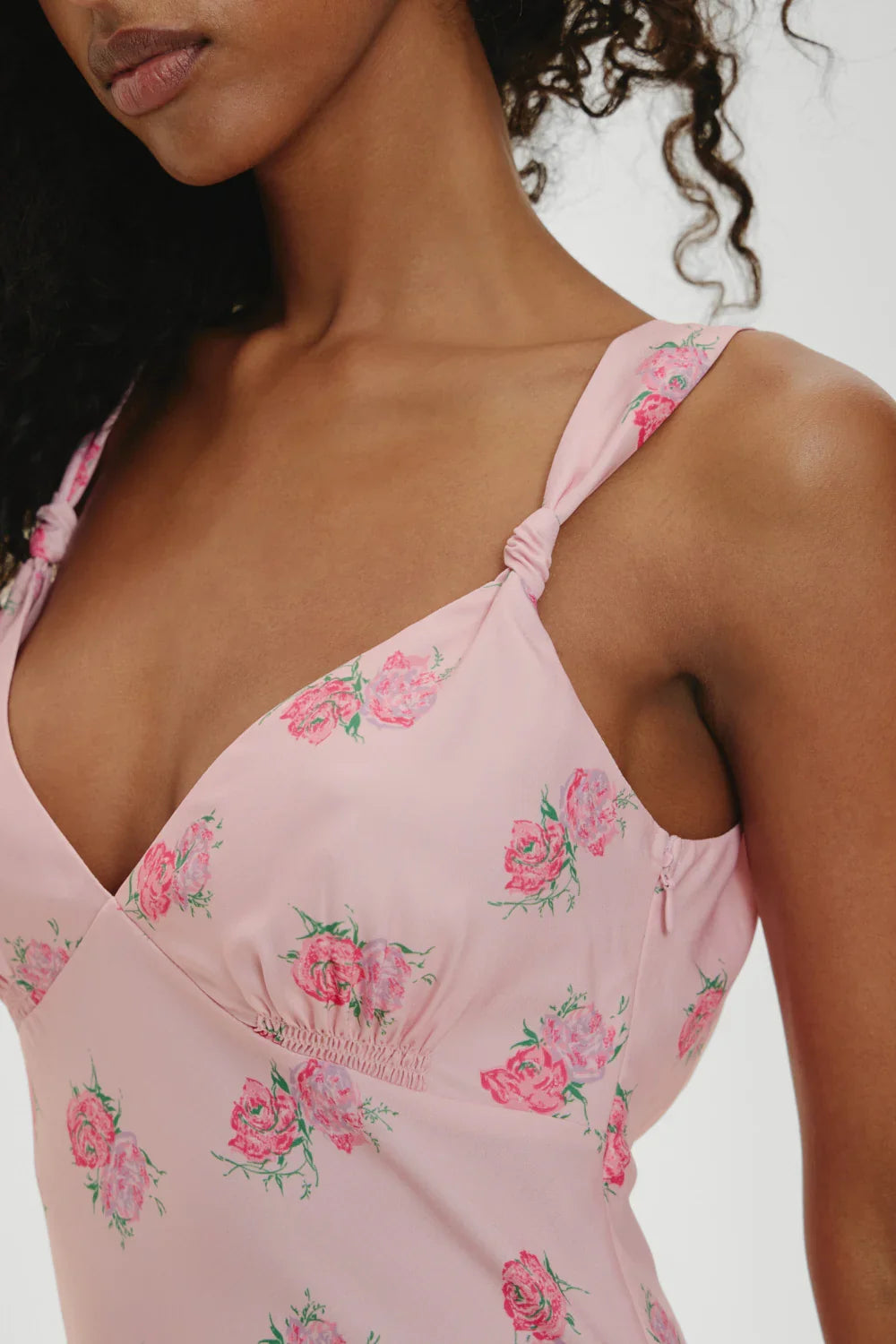 Gem Floral Midi Dress Fresh Rose