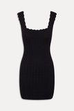 Jules Knit Backless Mini Dress Black