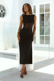 The New Standard Mesh Midi Dress Black