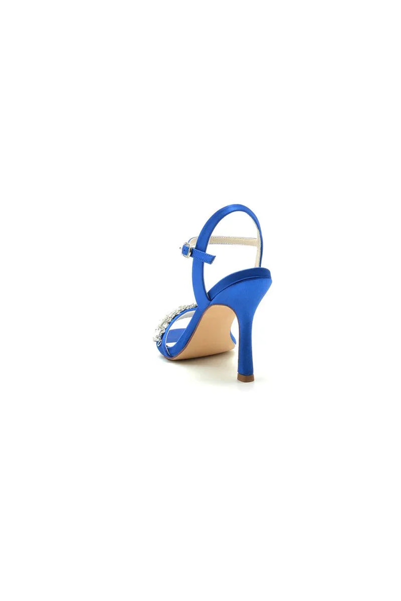Rhinestone Open Toe Stiletto Heels