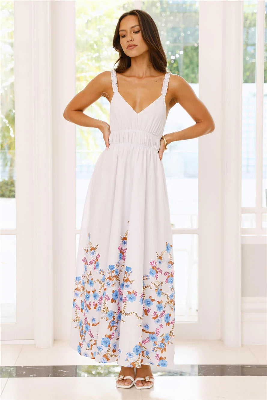 Sundrop Springs Midi Dress White