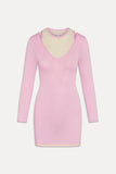 Logan Knit Mini Dress Pink Cloud