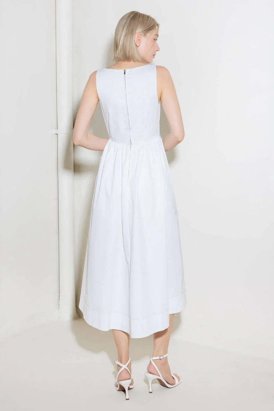 CATCH THE SUN WHITE MIDI DRESS
