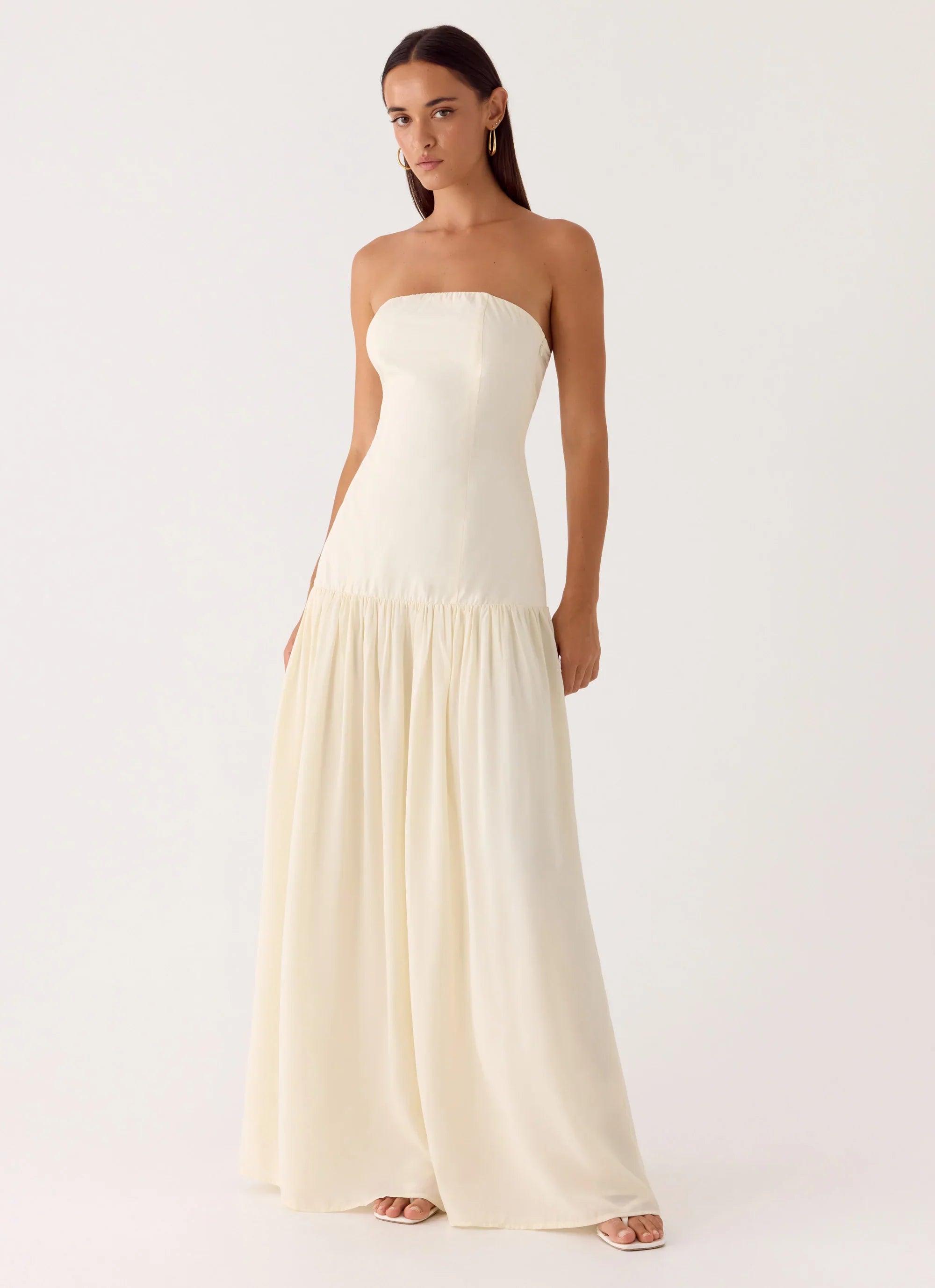 Slowing Tide Maxi Dress Ivory
