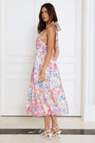 Blossom Mystique Halter Midi Dress Pink