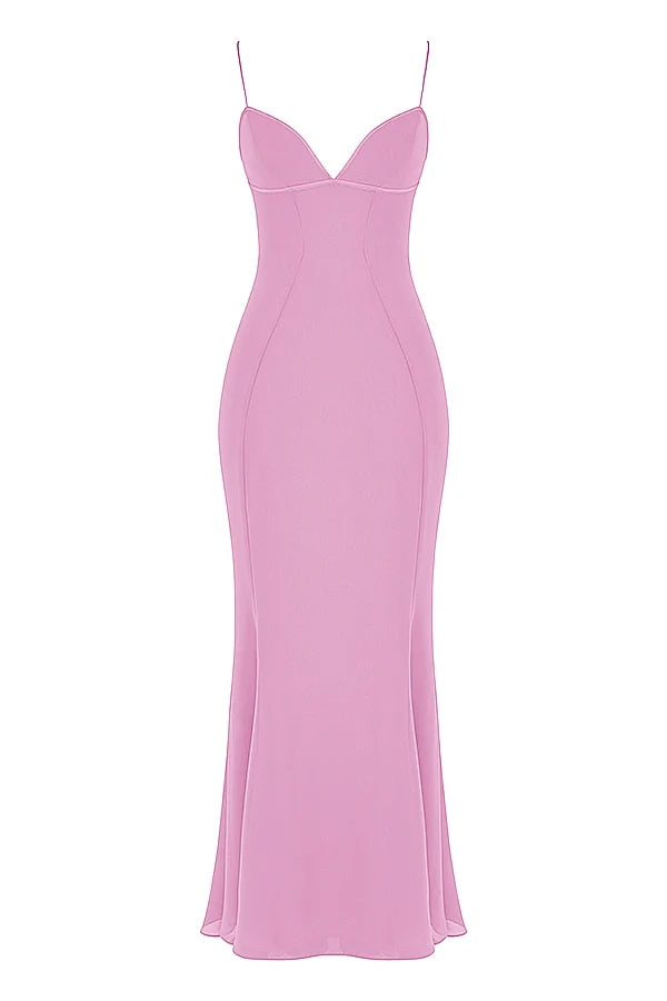 pink maxi dress
