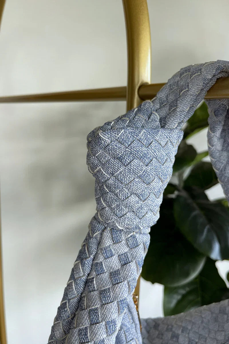 Brigitte Woven Knotted Shoulder Bag