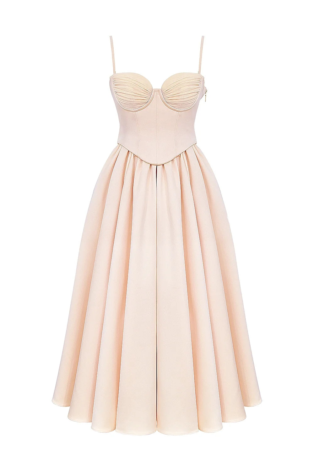 peach satin corset and skirt sale