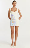 Astra Mini Dress Square Neck A Line Dress in Astra Posey Floral Print