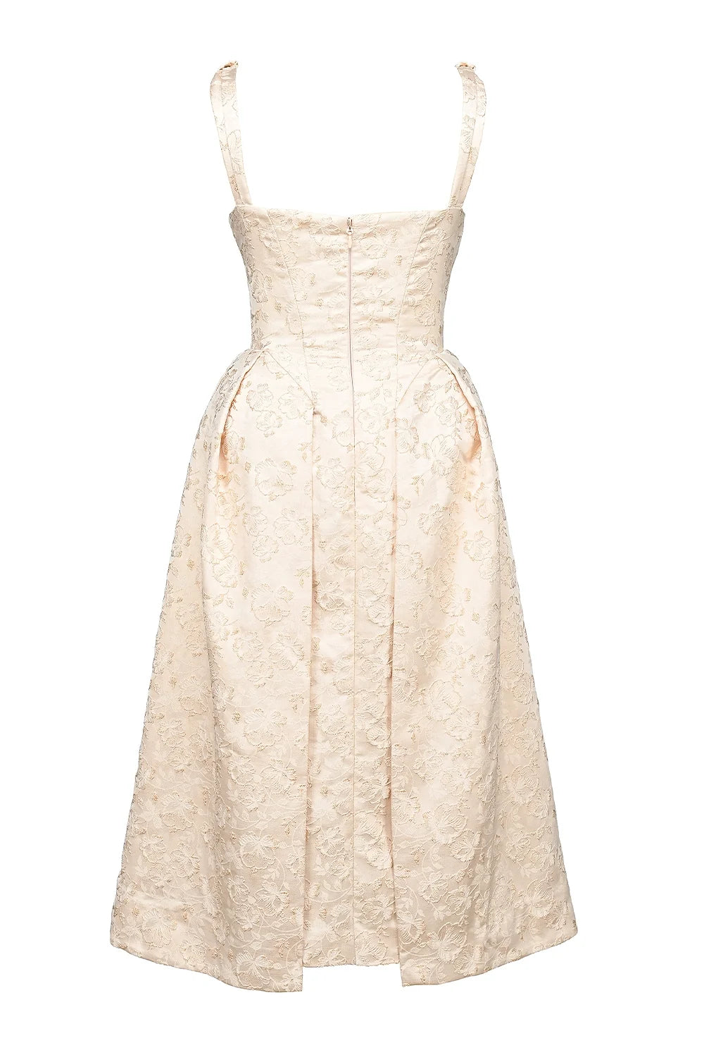 ivory metallic jacquard midi dress sale