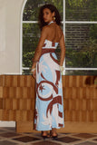 KAMILLA KEYHOLE TWIST MAXI DRESS RINA BLUE