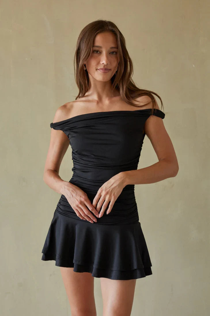Cambria Twist Strap Mini Dress