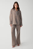 Griffin Striped Button Up Shirt Ocean Stone