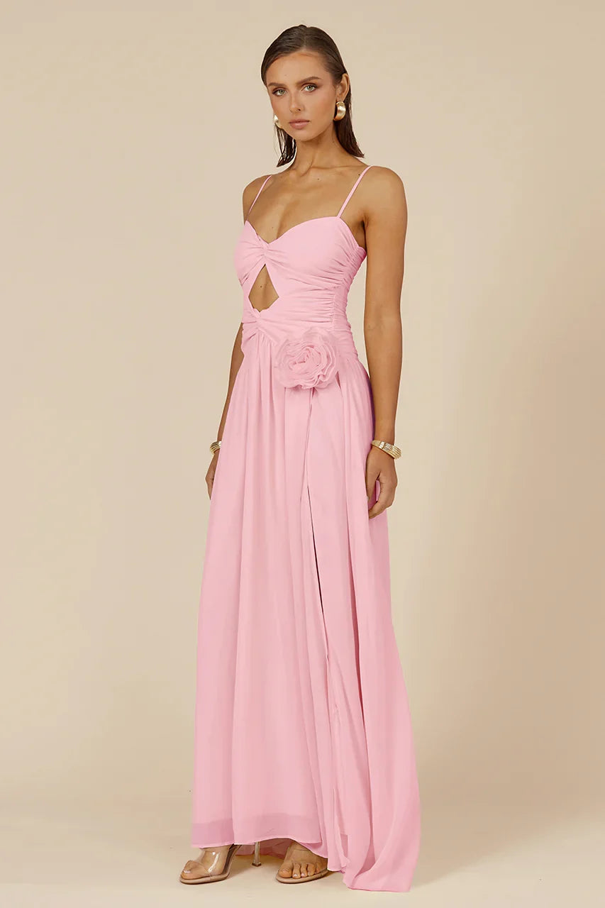 DANIKA SIDE SLIT MAXI DRESS MUSK