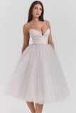french dove tulle midi dress sale