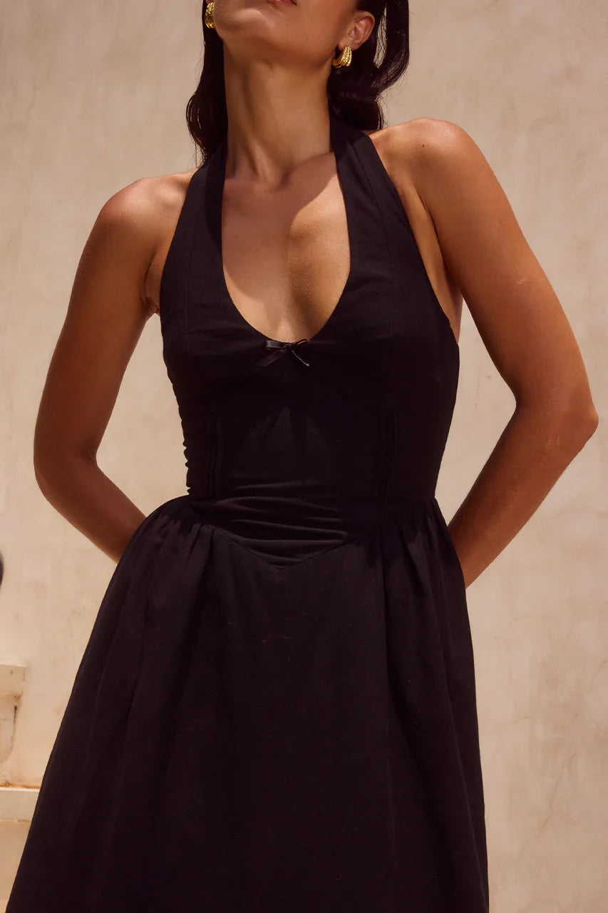 HENRIETTA MIDI DRESS BLACK