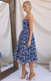 BLOSSOM MIDI DRESS NAVY BLUE