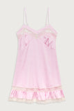 Carson Satin Mini Dress English Rose