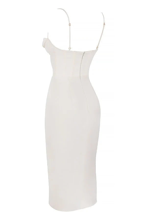 ivory corset slip dress