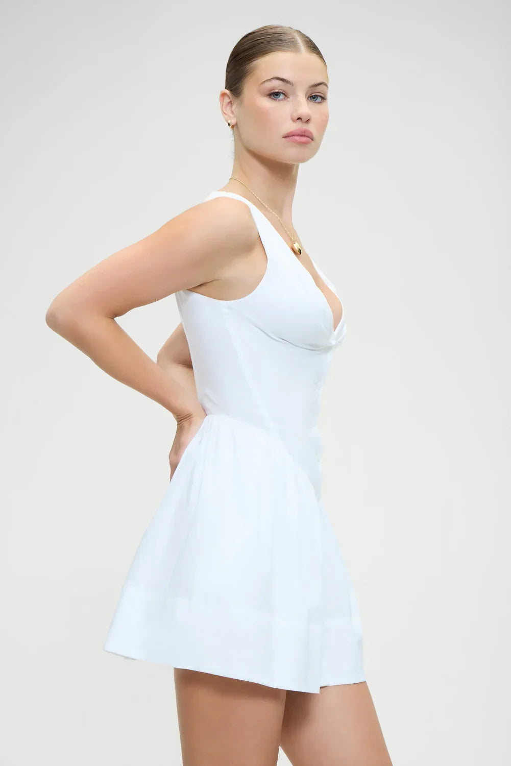 Charlotte Corset Mini Dress White