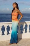 KLEO MAXI DRESS PINA COLADA OMBRE